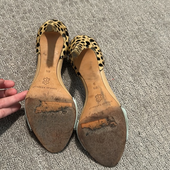 Loeffler Randall Mint Leora Leopard Print Heels - Picture 5 of 10